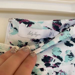 Lady Hagen blue and pink leopard golf skirt - LARGE